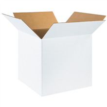 20" x 20" x 20" White Corrugated Boxes