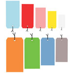 13 Pt. Shipping Tags - Colors - Pre-Strung