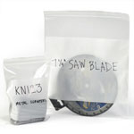 White Block Reclosable Poly Bags - 6 Mil