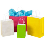 White Tinted Paper Shopping Bags