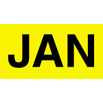 Pre-Printed Inventory Labels - Months of the Year - Rectangles