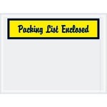 Packing List Enclosed (Panel Face-Script) Envelopes