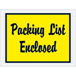 Packing List Enclosed (Full Face-Script) Envelopes