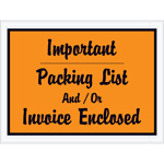 "Packing List - Invoice Enclosed" Envelopes