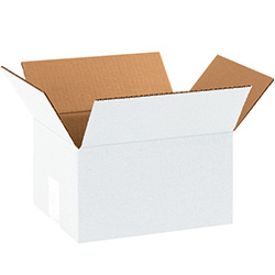8" x 6" x 4" White Corrugated Boxes