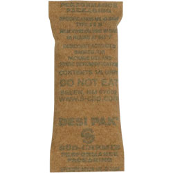 1" x 2 1/2" x 1/4" Kraft  Clay Desiccants - 5 Gallon Pail