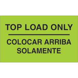 3" x 5" - "Top Load Only" Labels Bilingual