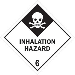 4" x 4" - "Inhalation Hazard - 6" Labels