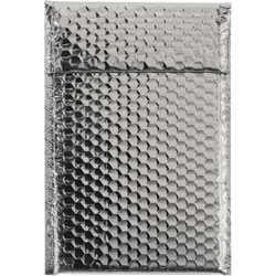 7 1/2" x 11" Silver  Glamour Bubble Mailers