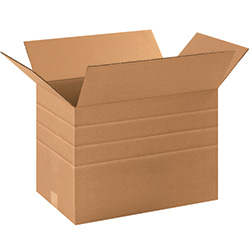 17 1/4" x 11 1/2" x 12" Multi-Depth Corrugated Boxes