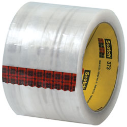 3" x 110 yds. Clear 3M - 373 Carton Sealing Tape (2.5 Mil)