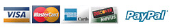 All Major Credit Cards and PayPal Accepted