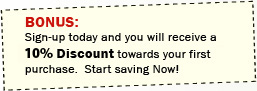 Bonus! Get a 5% Discount if you signup now